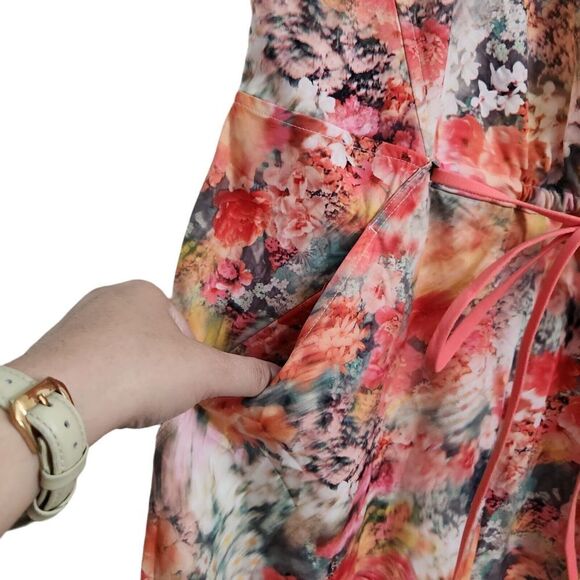 Athleta Marlow Romper Womens XS Multicolor Floral Stretch Spring Outdoor Bloom - Picture 5 of 12